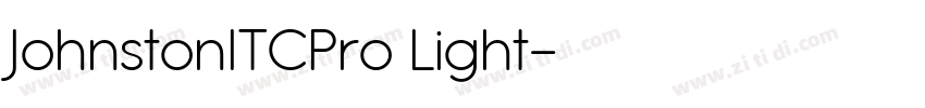 JohnstonITCPro Light字体转换